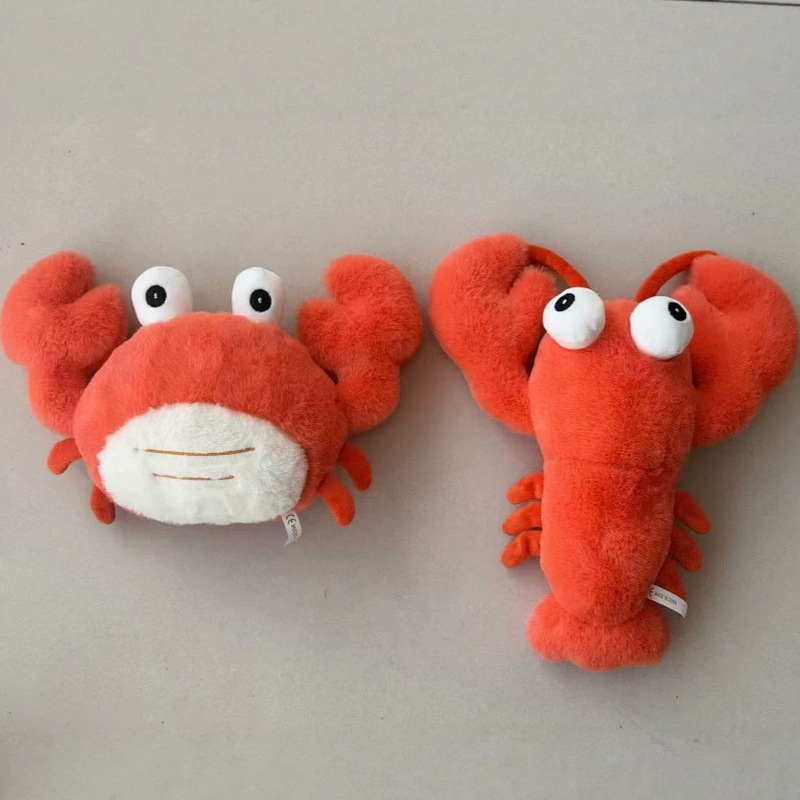 Cute Lobster and Crab Plush Toys 8inch Toy Doll Machine Dolls Children's Birthday Gifts for Friends Export