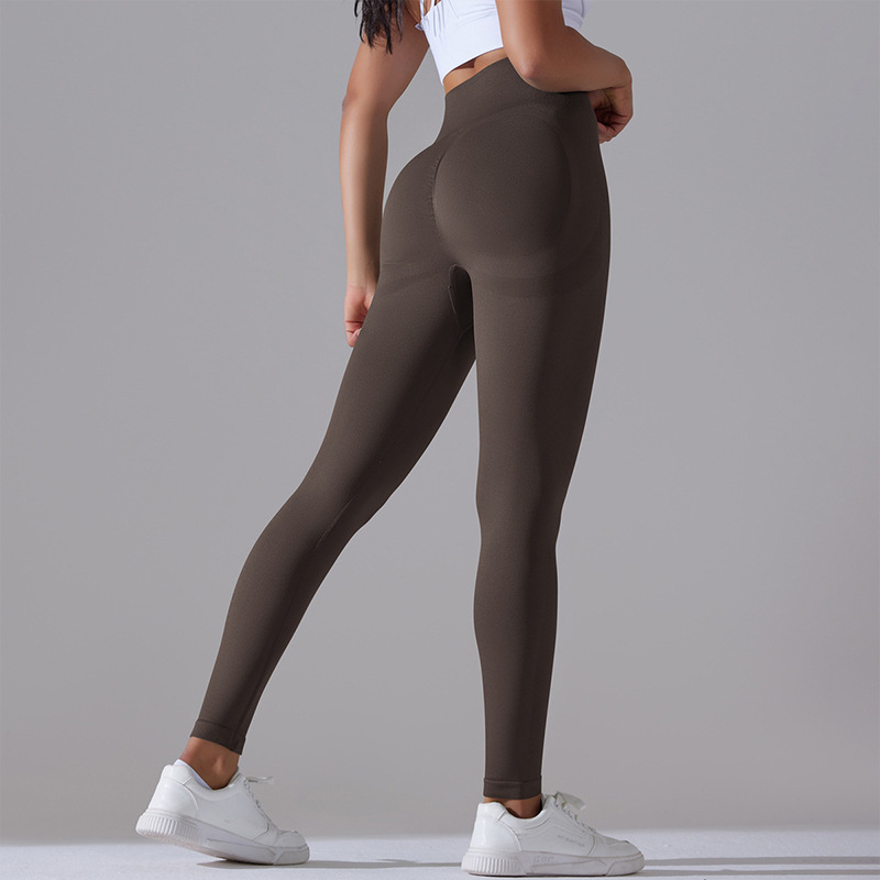 Transfronterizo cintura alta sin pantalones para correr pantalones deportivos, pantalones de gimnasio de caderas, pantalones de mel de mujer, pantalones largos
