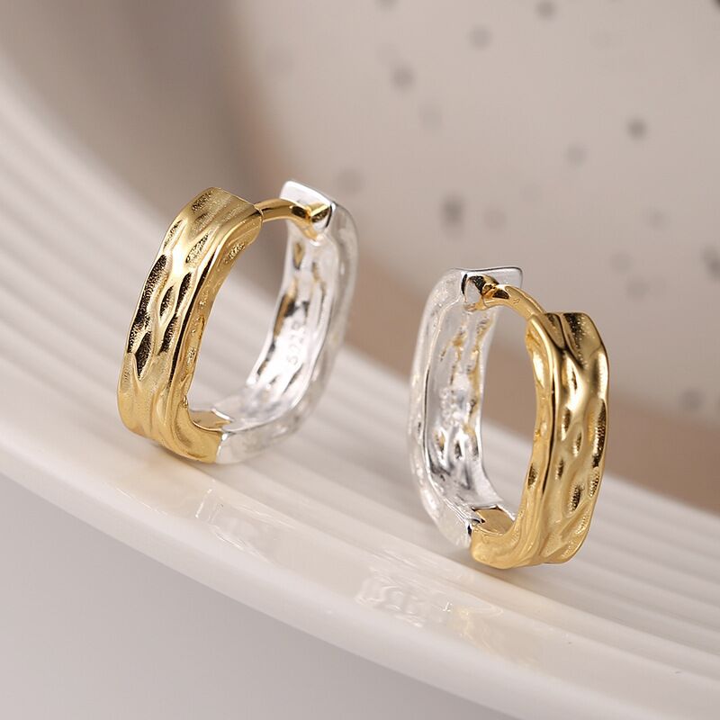 5g Weight Gold Plated Plating Material Earrings Classification 1 Pair Quantity 1 Pair Commute Color Block Plating Copper Gold Plated Earrings