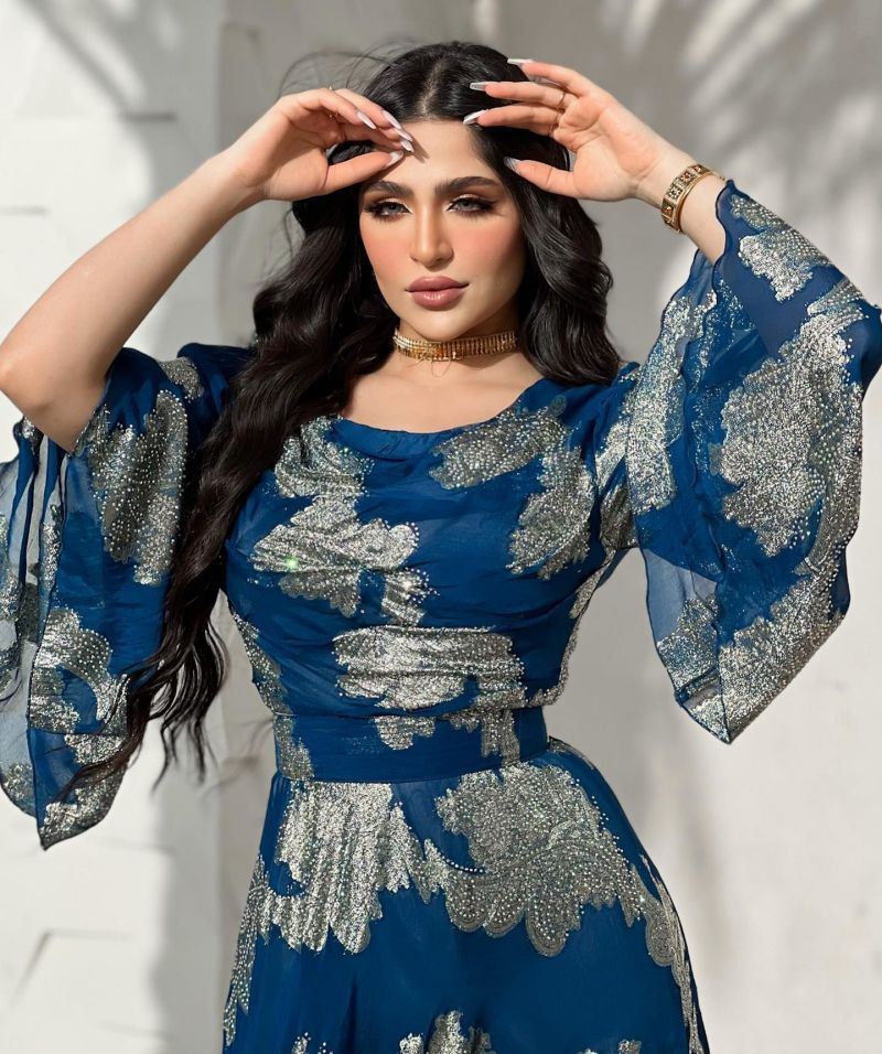 Women's Clothing Sexy Printed Gold Chiffon Ball Dress New Style_voghion.com