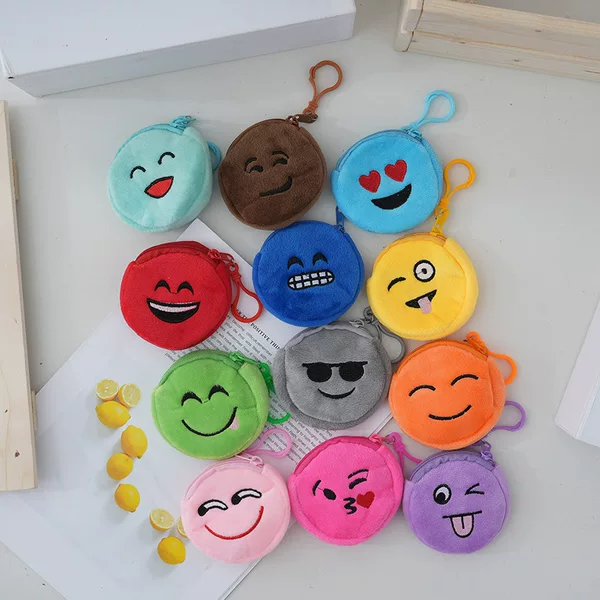 New Mini Expression Plush Toy Cartoon Coin Purse Mobile Phone Pendant Doll Doll Gift Wholesale