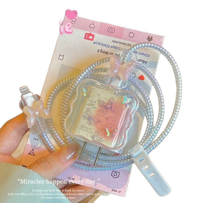 Para Apple 14 línea de datos cubierta protectora iPhone13 cargador cabezal 12promax bobinado estuche para iPad