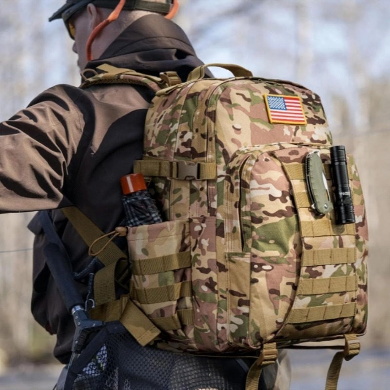 Nuevo producto Mochila de camuflaje de deportes al aire libre personalizada Mochila táctica de senderismo Mochila de escalada resistente al desgaste impermeable