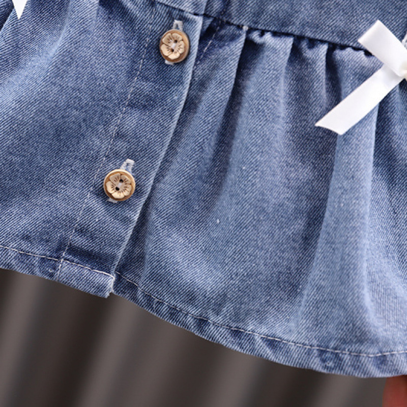 女の子春服セット2025新型子供秋洋気流行赤ちゃん春秋タイプネット赤カウボーイ三点セット|undefined