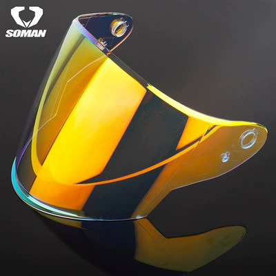Soman Motorcycle Helmet Lens Adapts to Sm523 Model Helmet Hd Windproof Helmet Accessories (Dəbilqə (Kaska) aksesuarları) - transparent-revo-red