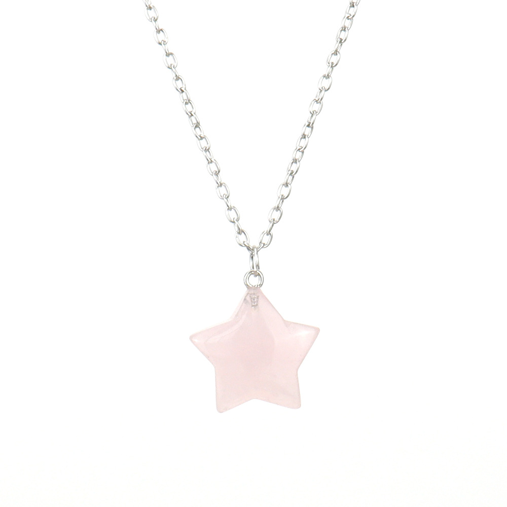 15g Weight Pendant Necklace Classification 1 Piece Quantity Street Occasion Crystal Material Star Pattern Women'S Gender Handmade Design Simple Style Style Simple Style Star Crystal Handmade Pendant Necklace 1 Piece 9