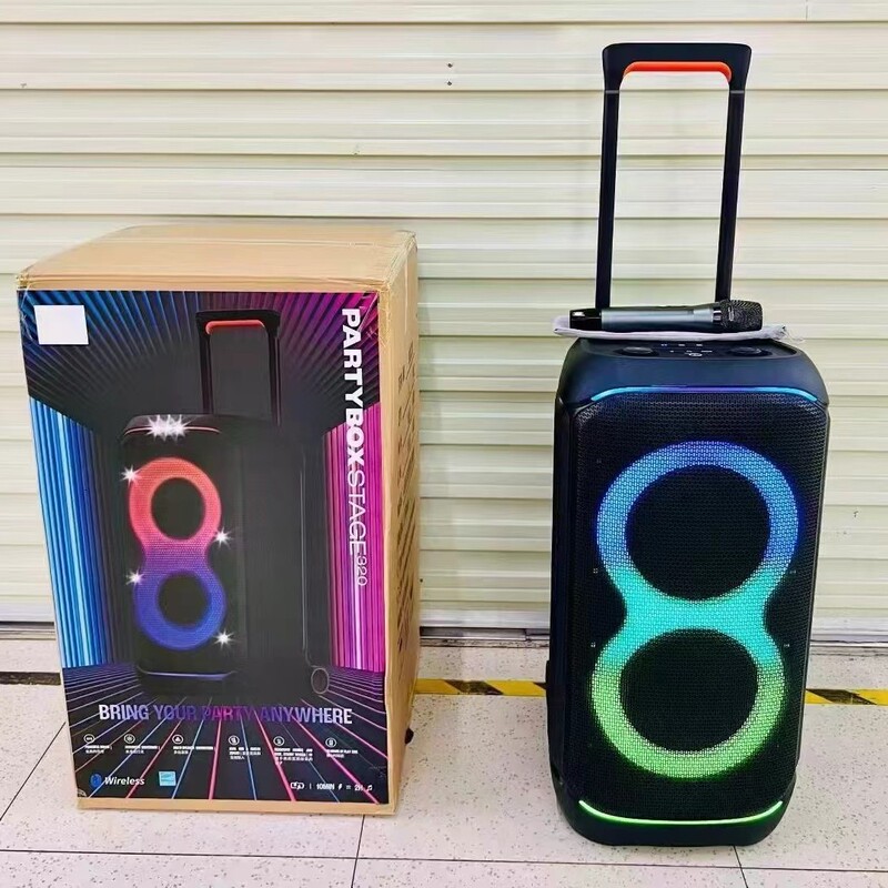 Cross-Border Foreign Trade Jb Partybox320 Bluetooth Speaker, Portable and Popular Large Speaker with Light Show and Heavy Bass