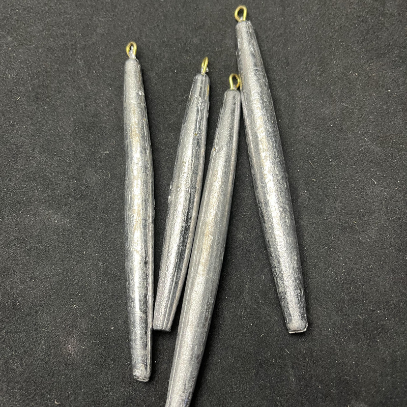 流线型锚鱼专用锚鱼铅坠单环笔铅双环笔铅长条坠铅笔型铅坠带环长