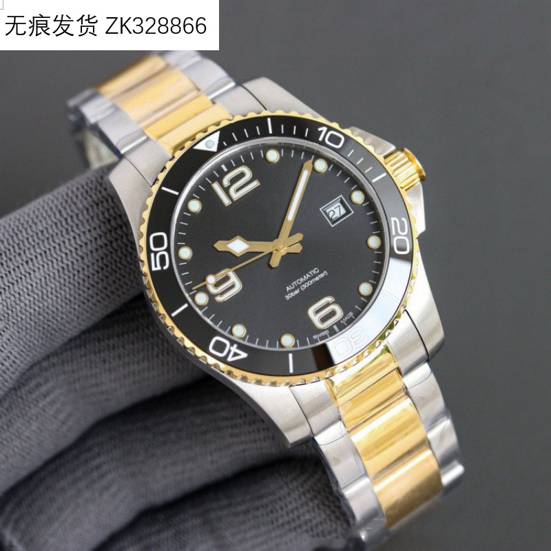 Langjia ZF Conkas Buceo Reloj transfronterizo Reloj mecánico no automático Reloj de hombre impermeable luminoso de cerámica empresarial