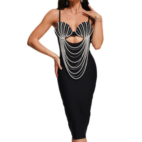 Elegant sexy elastic bandage sleevless