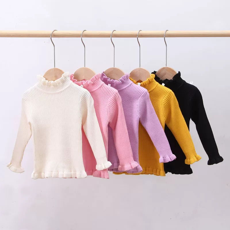 Детский осенне-зимний трикотаж, трикотаж для маленьких девочек, теплый трикотаж для малышей 1-3-4-5 лет, оптовая продажа