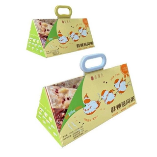 定制燕窝保健品三角形手提礼盒长条快递打包盒长柄物瓦楞纸包装盒
