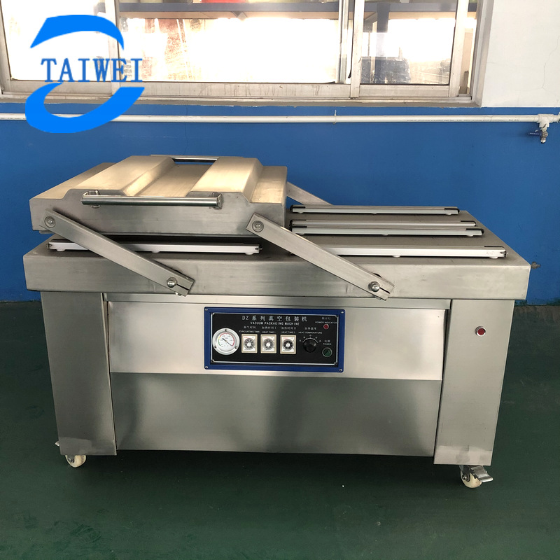 全自动双室真空包装机 烧鸡肉制品保鲜封口设备 牛肉干真空包装机