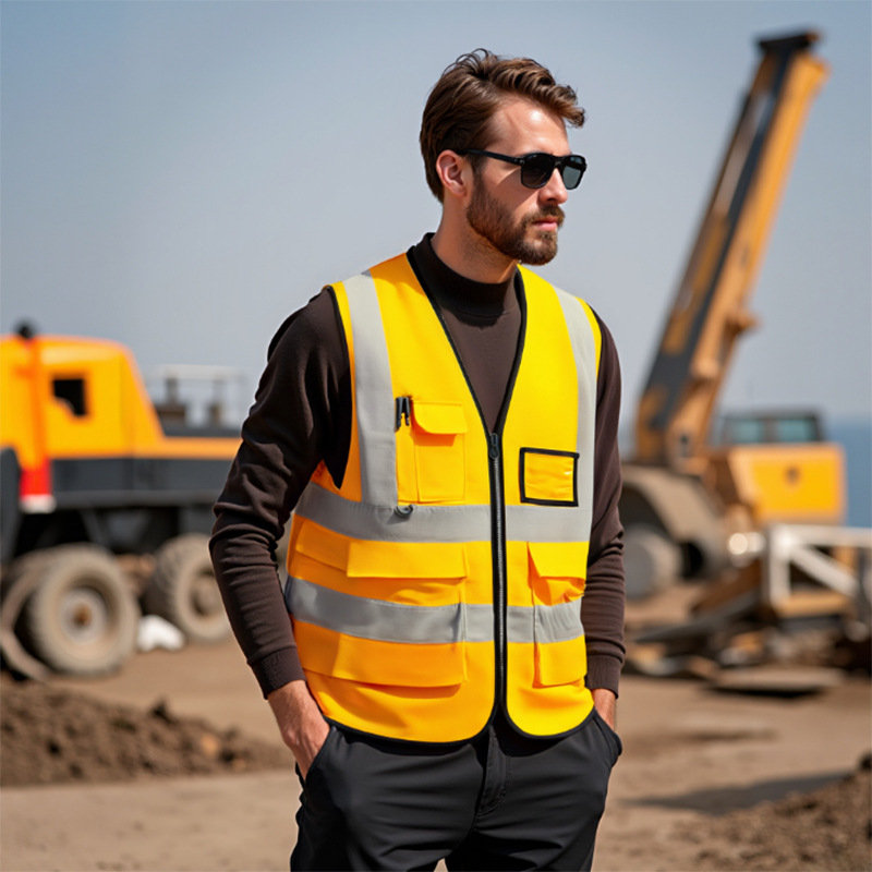 chaleco reflectante construcción chaleco de construcción ropa de trabajo sanitaria seguridad protección transpirable personalizada ropa de trabajo transpirable