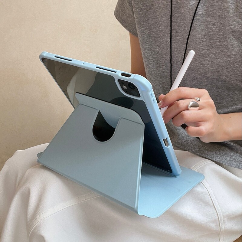 Solid Color 360-Degree Rotating Colorful Edge Acrylic Tablet Case Suitable for iPad Pro 2021 Version and iPad Mini6 Solid Color 360-Degree Rotating Colorful Edge Acrylic Tablet Case Suitable for iPad Pro 2021 Version and iPad Mini6