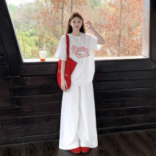 短袖t恤女 纯棉初高中女大学生夏新款气质设计感宽松中长款上衣