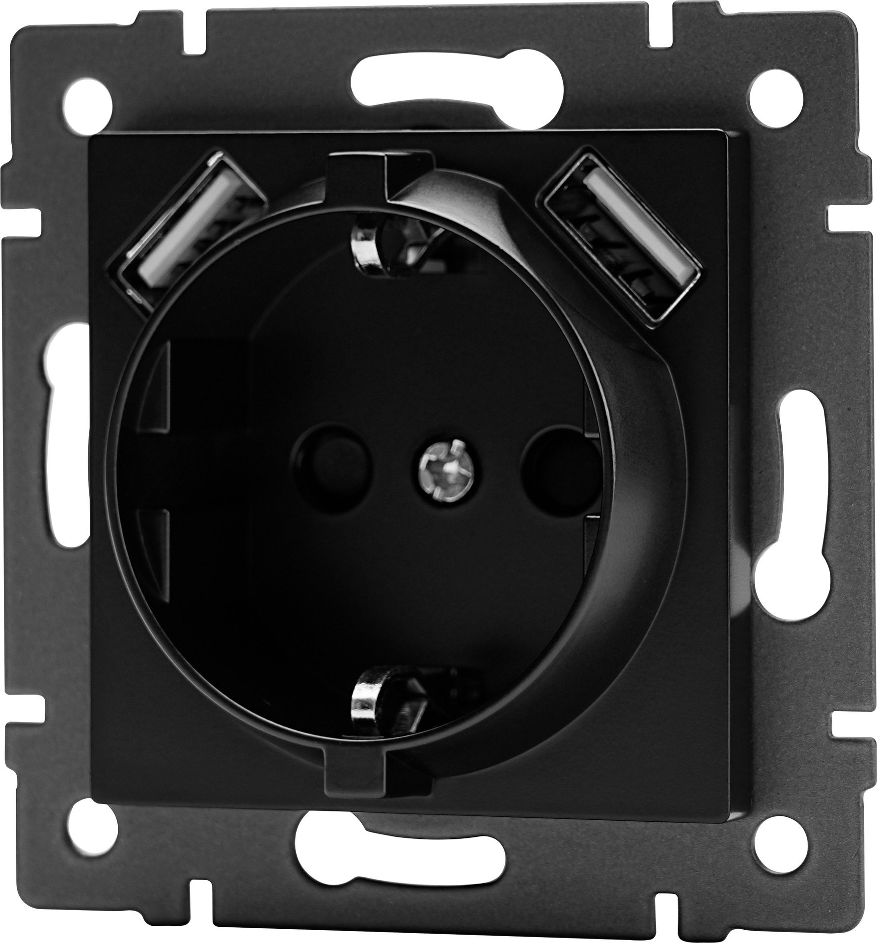 German socket with 2 usb(A+A)