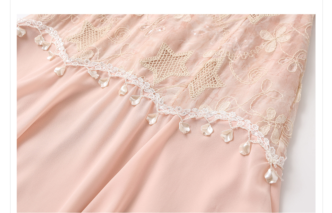 Đầm sườn xám ôm body thêu hoa đào phong cách Trung Hoa mới mùa hè ZX N4091 — Ánh trăng xanh lam, Màu trắng be chi tiết 12