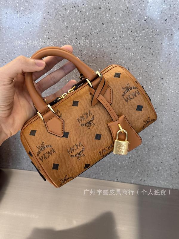 MC家潮流印花新款时尚迷你波士顿包单肩斜跨女包通勤手提枕头包|undefined