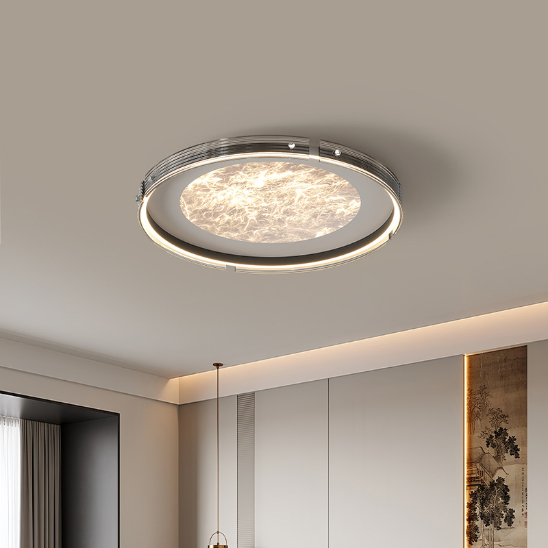 2025 luz de lujo minimalista lámpara de techo de sala de estar moderna y simple lámpara de dormitorio de niebla de nube de atmósfera lámpara de protección ocular de alta calidad