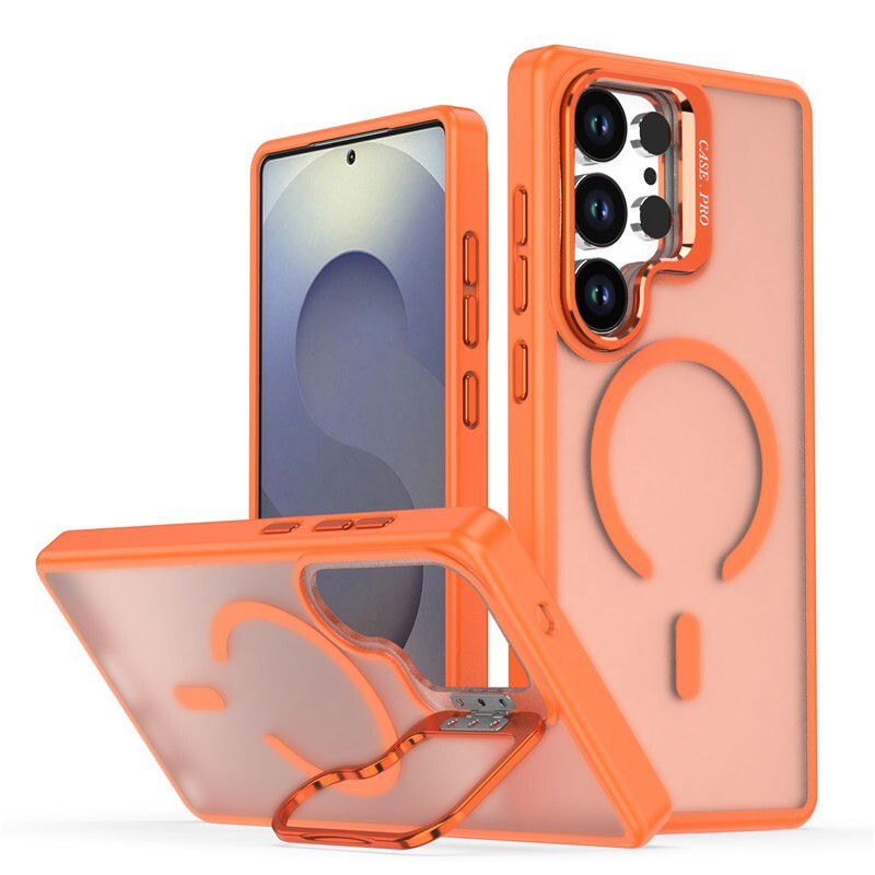 Cross-Border Samsung S26Ultra Bright Frosted Mobile Phone Case Galaxy A36 Magnetic Wireless Charging Anti-Fall Protective Cover