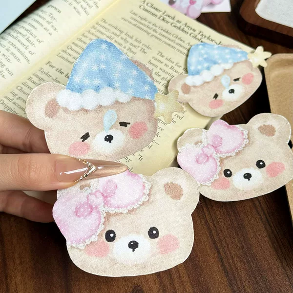 Cute cartoon sleeping cap bear magic hair patch, versatile Japanese-style girly side bangs accessory