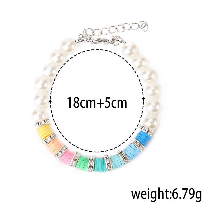 Fashion Geometric Pearl Plating Artificial Rhinestones Bracelets 1 Piece