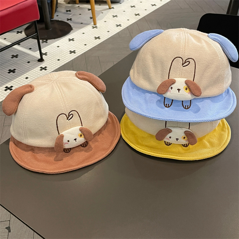 Sombreros para bebés primavera y otoño lindos gorras de lengua de superpeso para hombres y mujeres otoño y invierno engrosados gorras de bebé semidondondas gorras blandas para niños bordes de marea