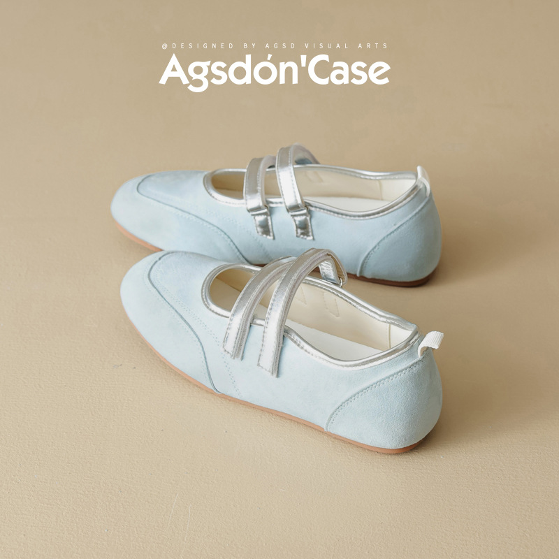 Augustion Mary Jane spatial sandalias para mujer 2025 nuevos zapatos de verano zapatos de entrenamiento de ballet con velcro