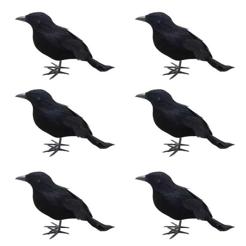 Bubble 绒 Crows Black Map Black Simulation Crow Sacrifice Halloween Decoration Private Private Propero Manufacturer Direct Conferry