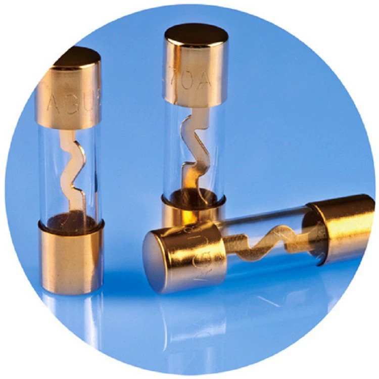 Европейский предохранитель AGU Dong 10X38, стекло 2, позолоченный предохранитель 5AAGU, стеклянный предохранитель 10X38.