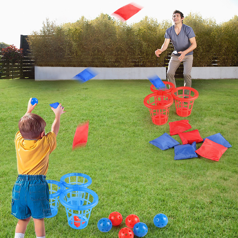 Juguetes deportivos para niños en interiores y al aire libre iluminación cesta bolsa de arena bolsa de lanzamiento juego juego juego juego doble juego de juego casual