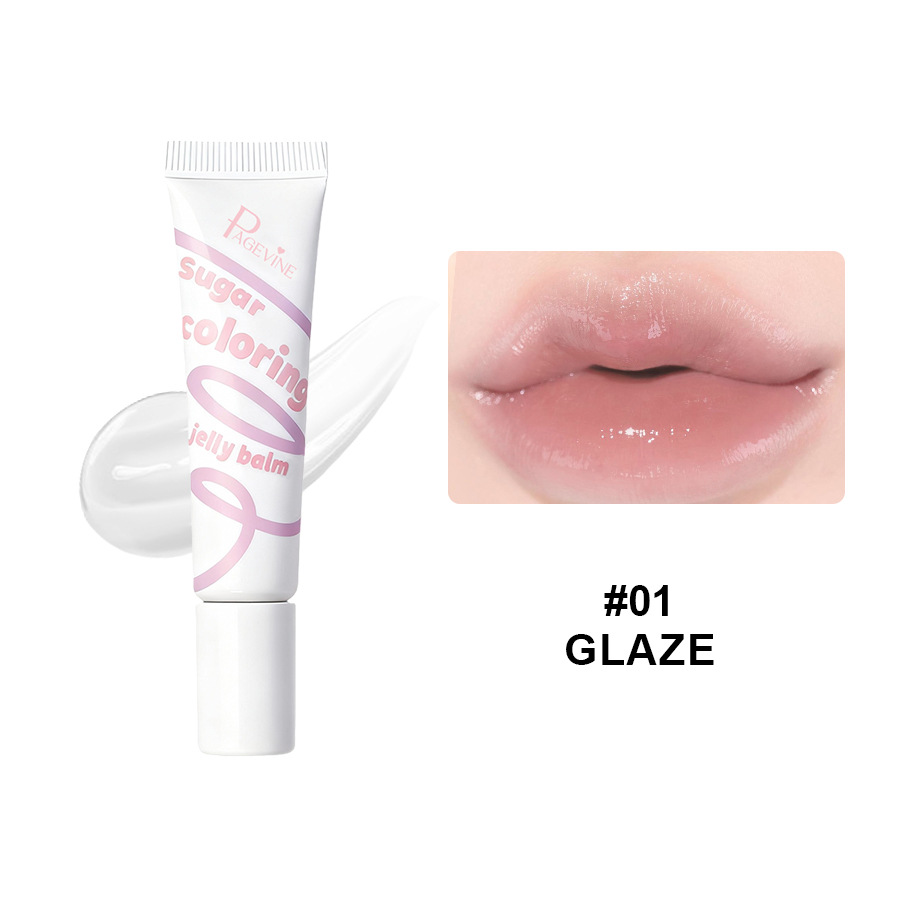 Transfronterizo PAGE VINE maquillaje azúcar gelatina esmalte labial, esmalte labial humectante a largo plazo, bálsamo labial de comercio exterior, aceite labial