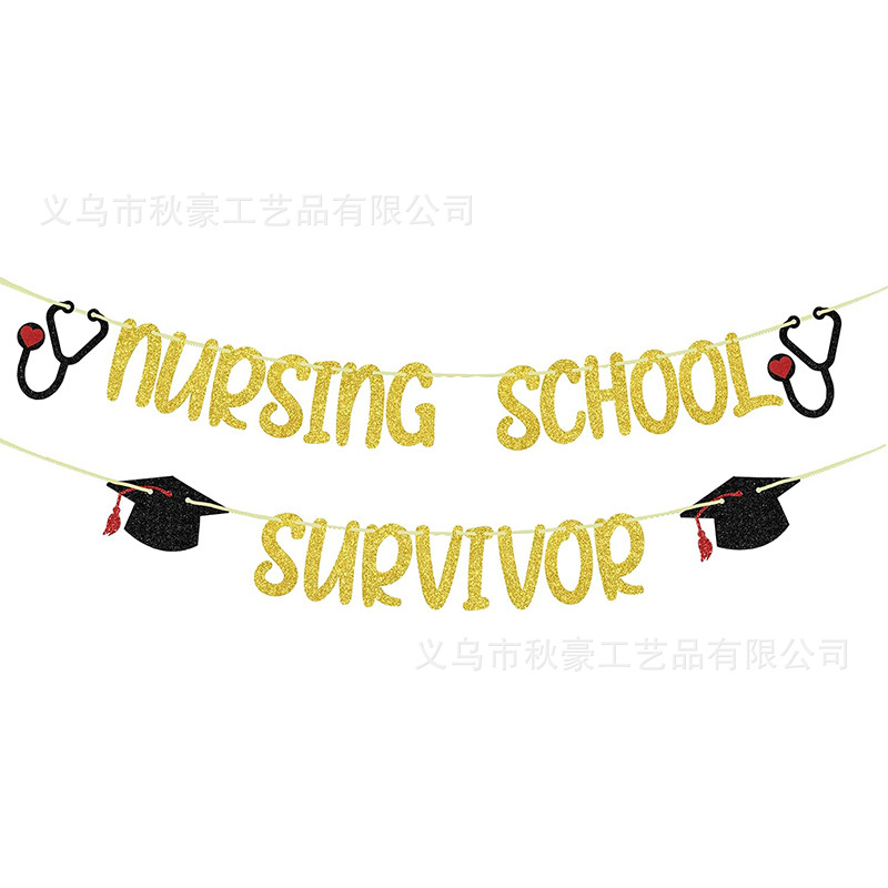 Congratulaciones pastel de graduación de enfermería decoración 2024 nueva escuela de enfermería supervivientes de la fiesta de graduación suministros de decoración