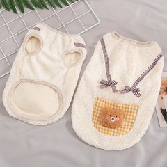 Dog Autumn and Winter Clothes Cartoon Plush Small Dog Clothes Bichon Frize Corgi Cat Teddy Pet Clothes Wholesale