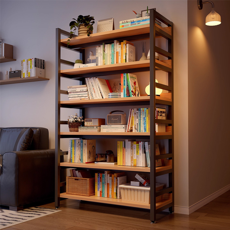 Bookshelf Storage Rack Floor Household Integrated Wall Living Room Shelf Display Shelf Student Library Simple Bookcase