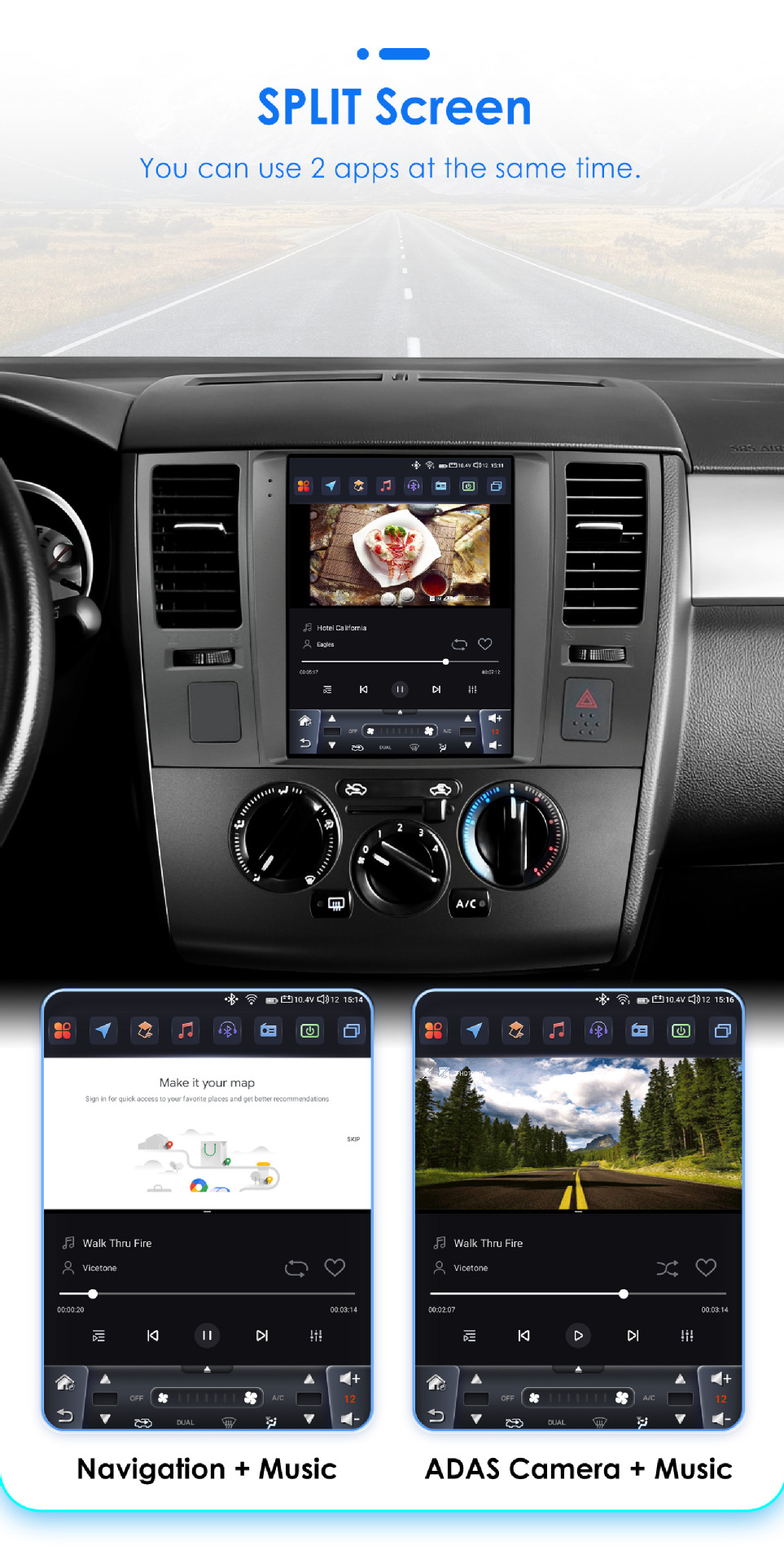 9.7inch Suitable for 04-13 Nissan Tiida C11 Android Car Central Control Vertical Screen Navigation Bluetooth Multimedia