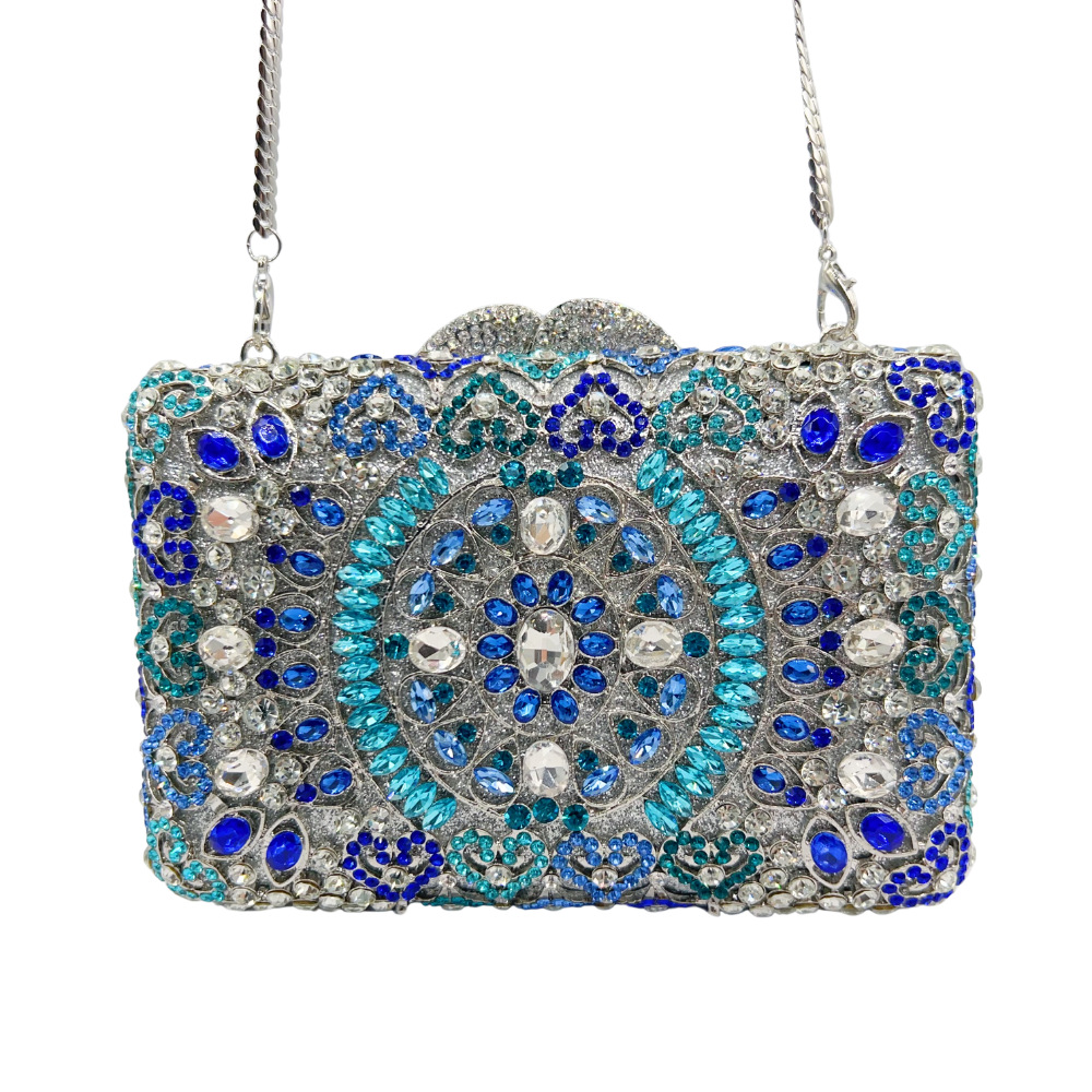 StoneClutchbag transfronteriza hecha a mano con diamantes bolsas de mano de banquete de diamantes de diamante bolsas de lujo de aleación Dai Wei
