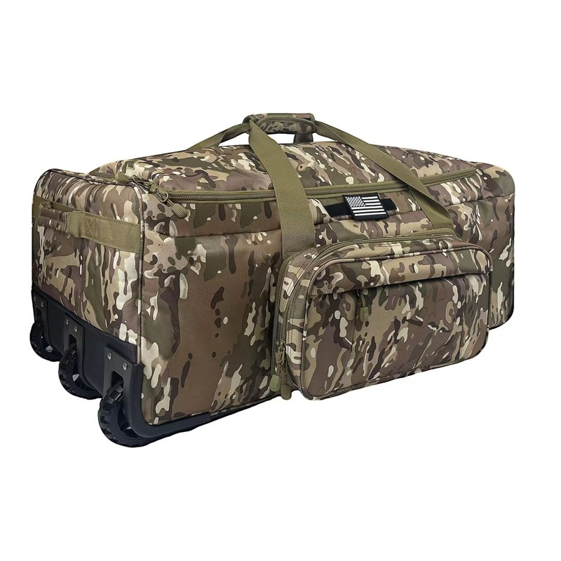 Wolt Cross-Border Outdoor Tug Bag Multi-Functional Luggage Tote Bag Tactical Military Fan Large Capacity Camouflage Shipping Box