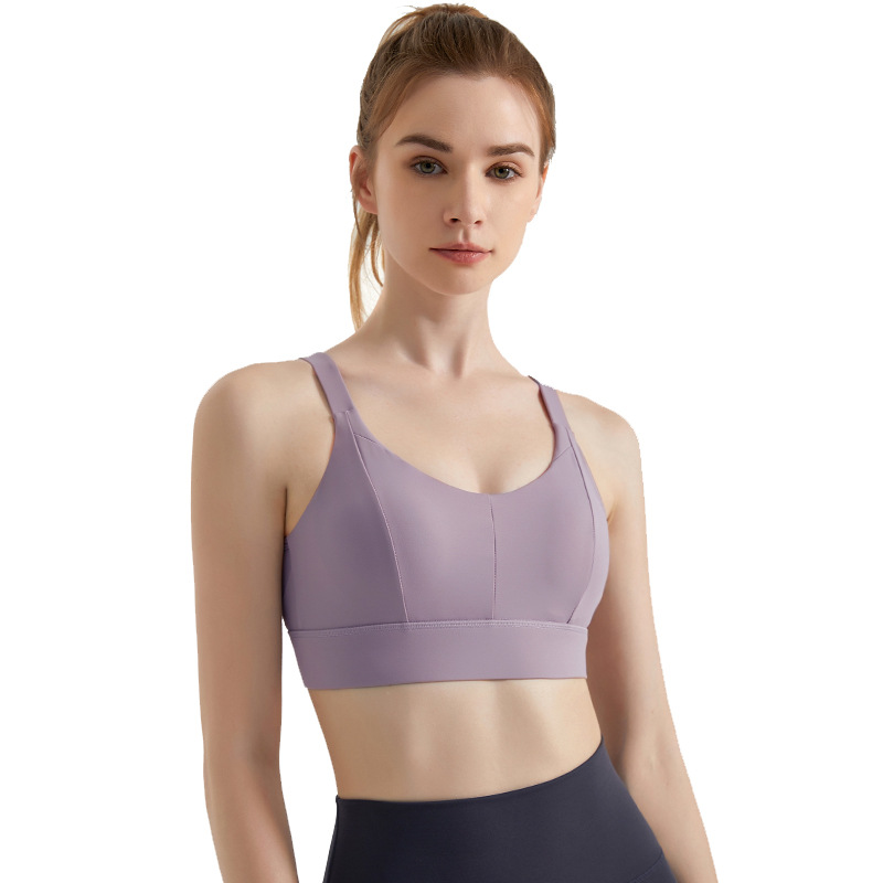 Wiman ropa interior deportiva femenina a prueba de choque correr alta intensidad ropa exterior hermosa espalda reunida delgada chaleco de yoga de una taza