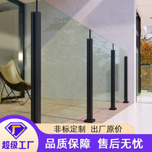 锈钢楼梯立柱扶手玻璃栏杆内槽方管护栏阳台农村自建房