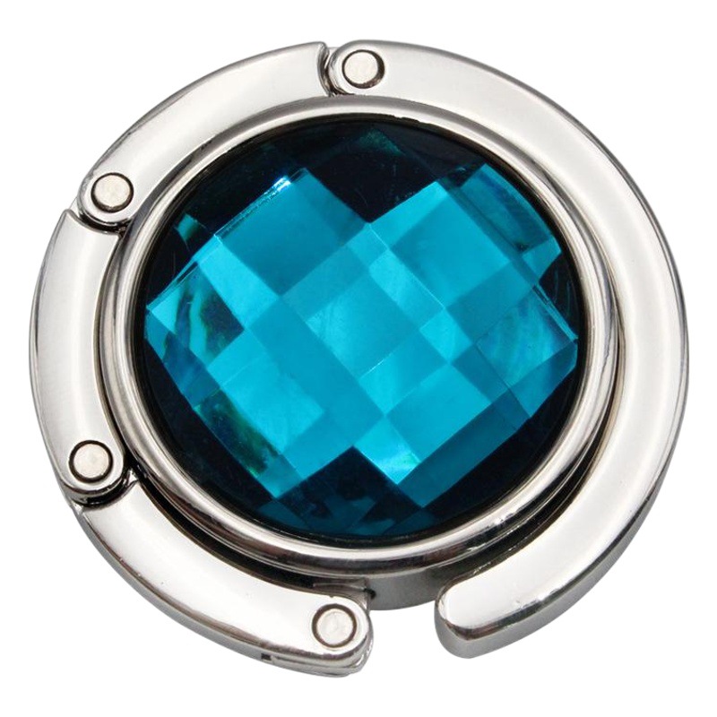 Fábrica directa ronda rejilla acrílico bolsa suspensión multi-superficie cristal mesa lateral plegable bolsa hebilla bolsa colgante multicolor