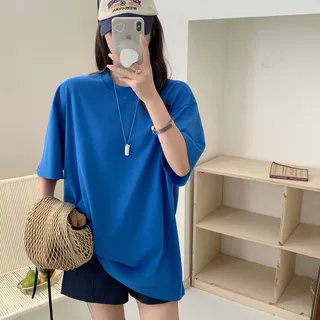 夏季韩版圆领短袖T恤衫新款女士慵懒风简约宽松休闲显瘦百搭上衣
