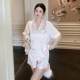 Short Sleeve Shorts Summer Home Clothes suit Silk Cool Pajamas Outwear Simple plus size Ice Silk Pajamas