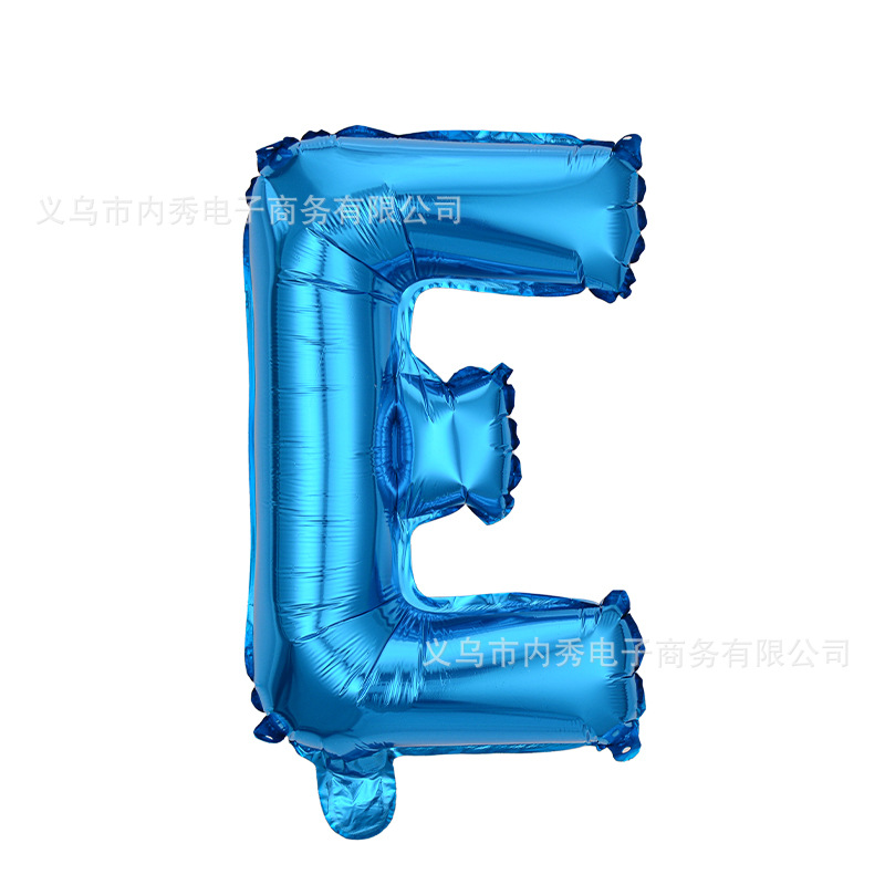 Estilo americano Delgado 16 pulgadas inglés carta globo pequeño tamaño A- Z cumpleaños boda habitación decoración aluminio película globo al por mayor