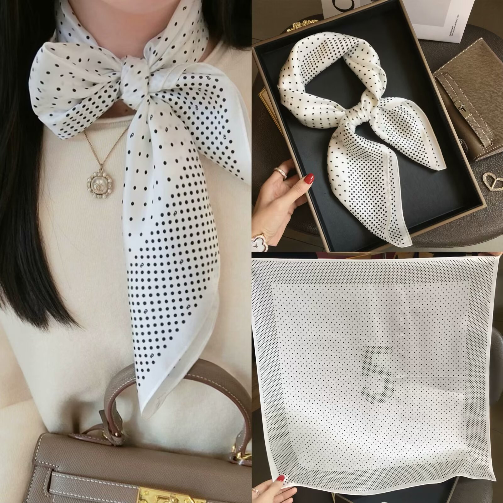 흰색 물방울 무늬