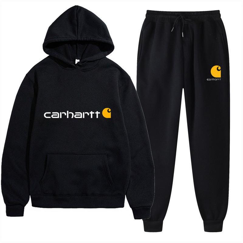 Cross-border Amazon fashion brand carhartt two-piece mango letter sweater men and women plus velvet hoodie wholesale Cross-border Amazon fashion brand carhartt two-piece mango letter sweater men and women plus velvet hoodie wholesale