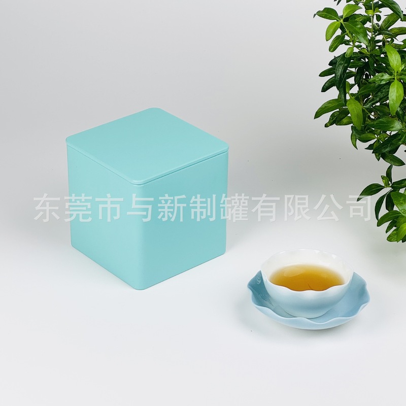 85mm纯色茶叶罐通用马口铁铁罐密封空盒长方形茶叶铁盒包装现货|undefined