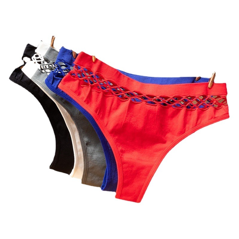 El Comercio exterior Tanga fitness sexy ropa interior mujeres sin costuras camiseta de las mujeres Sexy agujero de la red de pesca hueco Deportes Triángulo de las mujeres