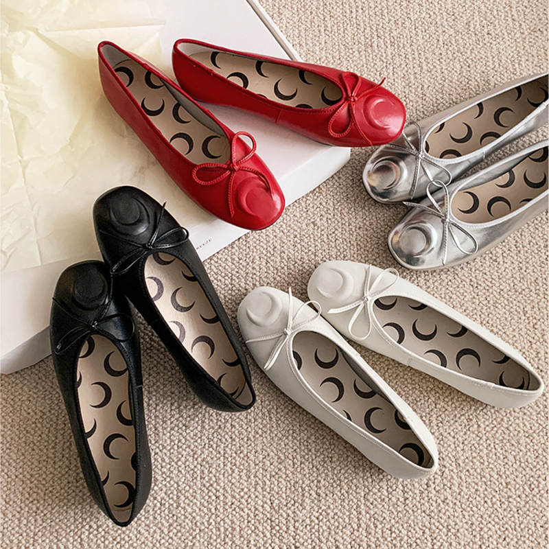 2026 Spring and Autumn New Retro Ballet Shoes with Moon Print, Low-Top, Low-Heel, Flat-Heel Mary Jane Bowknot Slip-Ons 2026 Spring and Autumn New Retro Ballet Shoes with Moon Print, Low-Top, Low-Heel, Flat-Heel Mary Jane Bowknot Slip-Ons